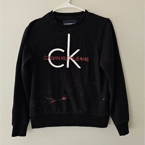 Calvin Klein Black Crewneck Sweatshirt Size XS